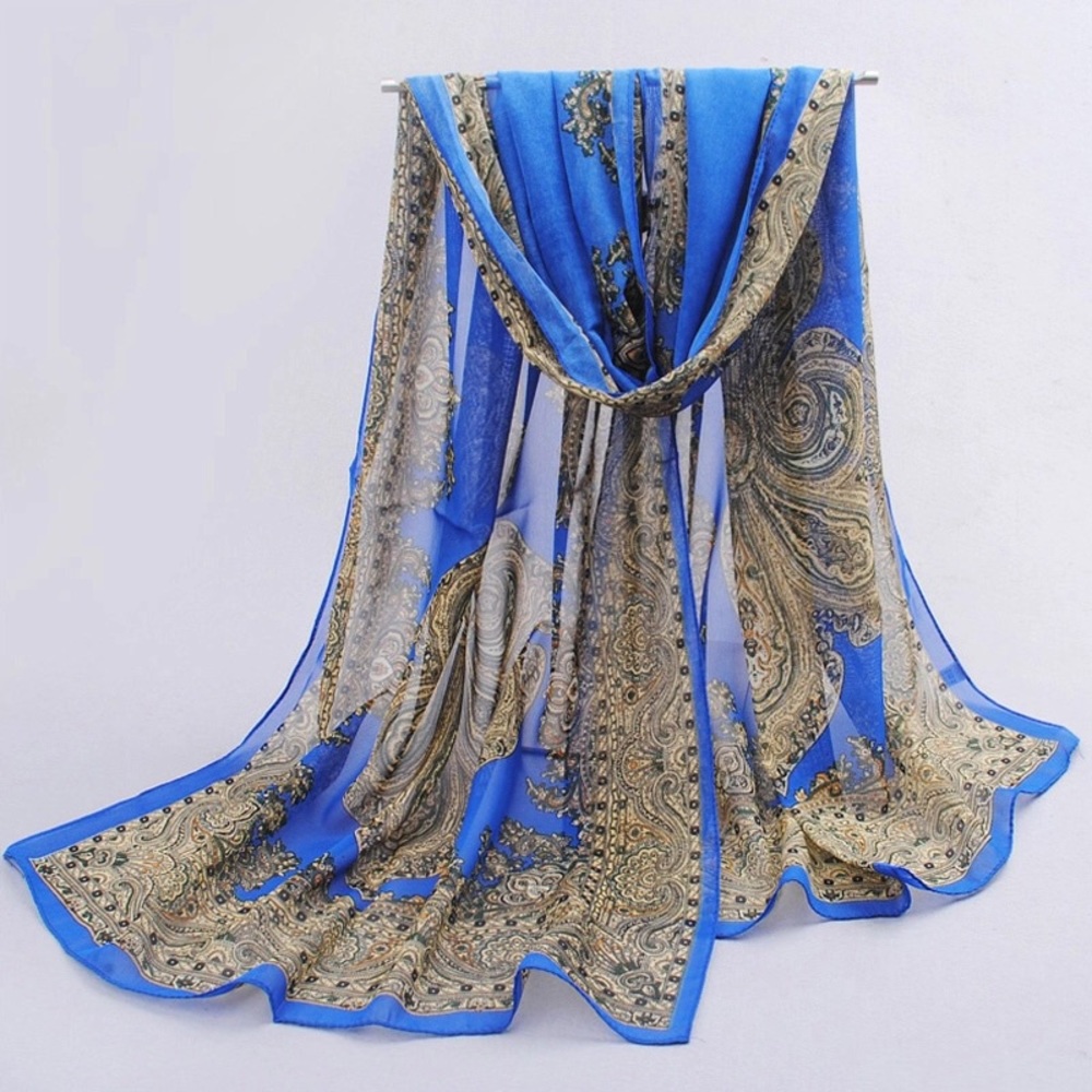 COPY - Women's Hand Printed Flower Scarf